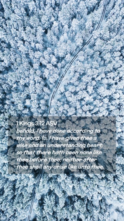Picture 02 - 1 Kings 3:12 ASV Mobile Phone Wallpaper - behold, I have done according to thy word: lo, I - Mobile Bible Verse Wallpaper
