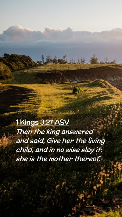 Picture 02 - 1 Kings 3:27 ASV Mobile Phone Wallpaper - Then the king answered and said, Give her the - Mobile Bible Verse Wallpaper