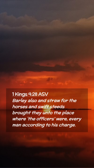 Picture 02 - 1 Kings 4:28 ASV Mobile Phone Wallpaper - Barley also and straw for the horses and swift - Mobile Bible Verse Wallpaper