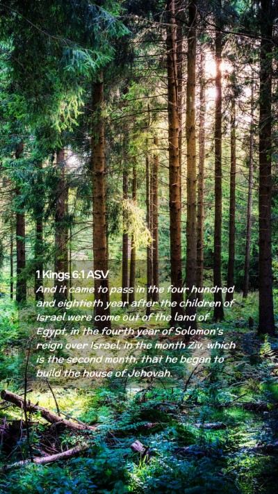Picture 02 - 1 Kings 6:1 ASV Mobile Phone Wallpaper - And it came to pass in the four hundred and - Mobile Bible Verse Wallpaper