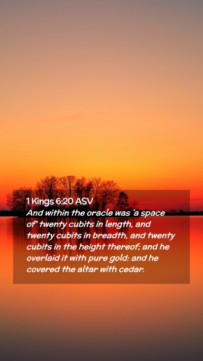 Picture 02 - 1 Kings 6:20 ASV Mobile Phone Wallpaper - And within the oracle was `a space of' twenty - Mobile Bible Verse Wallpaper