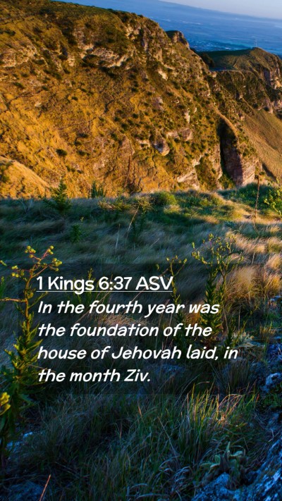 Picture 02 - 1 Kings 6:37 ASV Mobile Phone Wallpaper - In the fourth year was the foundation of the - Mobile Bible Verse Wallpaper