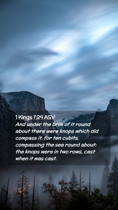 Picture 02 - 1 Kings 7:24 ASV Mobile Phone Wallpaper - And under the brim of it round about there were - Mobile Bible Verse Wallpaper