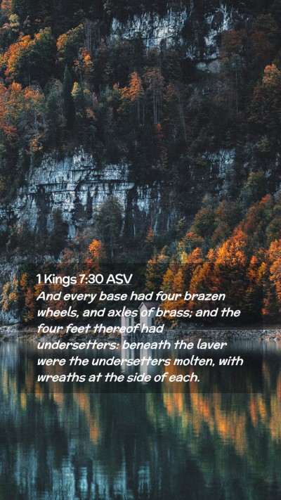 Picture 02 - 1 Kings 7:30 ASV Mobile Phone Wallpaper - And every base had four brazen wheels, and axles - Mobile Bible Verse Wallpaper