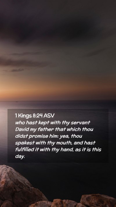 Picture 02 - 1 Kings 8:24 ASV Mobile Phone Wallpaper - who hast kept with thy servant David my father - Mobile Bible Verse Wallpaper
