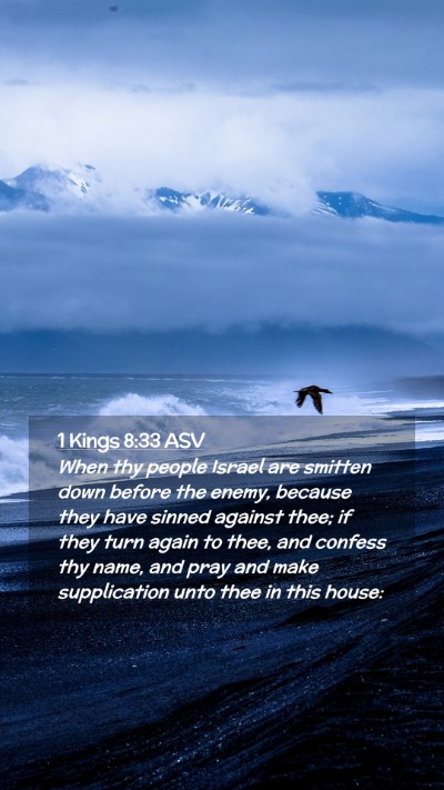 Picture 02 - 1 Kings 8:33 ASV Mobile Phone Wallpaper - When thy people Israel are smitten down before - Mobile Bible Verse Wallpaper