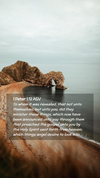 Picture 02 - 1 Peter 1:12 ASV Mobile Phone Wallpaper - To whom it was revealed, that not unto - Mobile Bible Verse Wallpaper