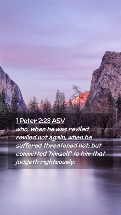 Picture 02 - 1 Peter 2:23 ASV Mobile Phone Wallpaper - who, when he was reviled, reviled not again; when - Mobile Bible Verse Wallpaper