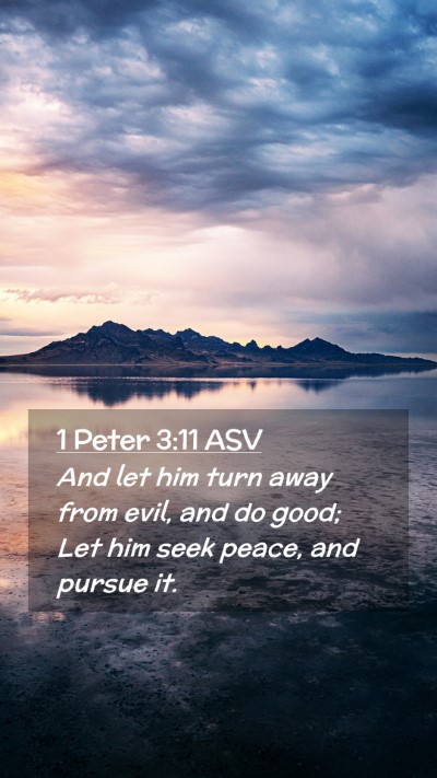 Picture 02 - 1 Peter 3:11 ASV Mobile Phone Wallpaper - And let him turn away from evil, and do good; Let - Mobile Bible Verse Wallpaper
