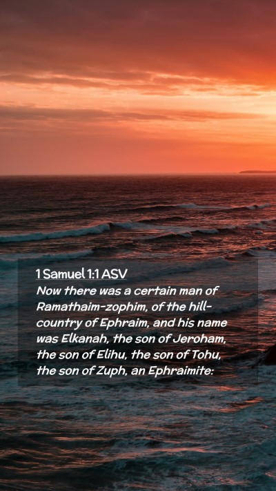 Picture 02 - 1 Samuel 1:1 ASV Mobile Phone Wallpaper - Now there was a certain man of Ramathaim-zophim, - Mobile Bible Verse Wallpaper