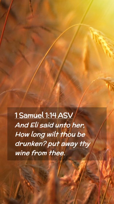 Picture 02 - 1 Samuel 1:14 ASV Mobile Phone Wallpaper - And Eli said unto her, How long wilt thou be - Mobile Bible Verse Wallpaper