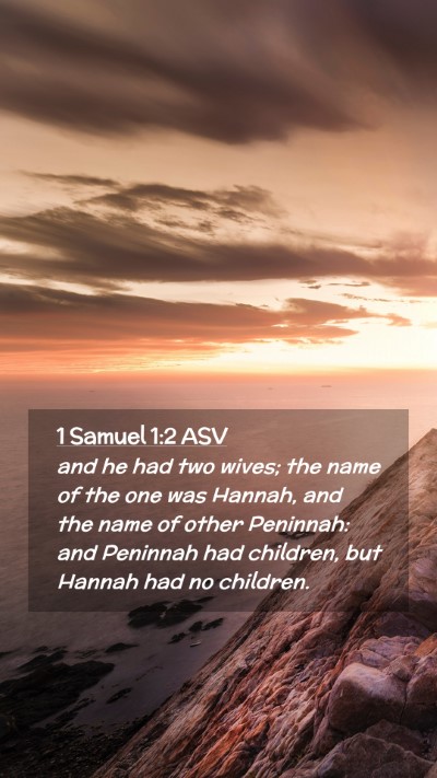 Picture 02 - 1 Samuel 1:2 ASV Mobile Phone Wallpaper - and he had two wives; the name of the one was - Mobile Bible Verse Wallpaper