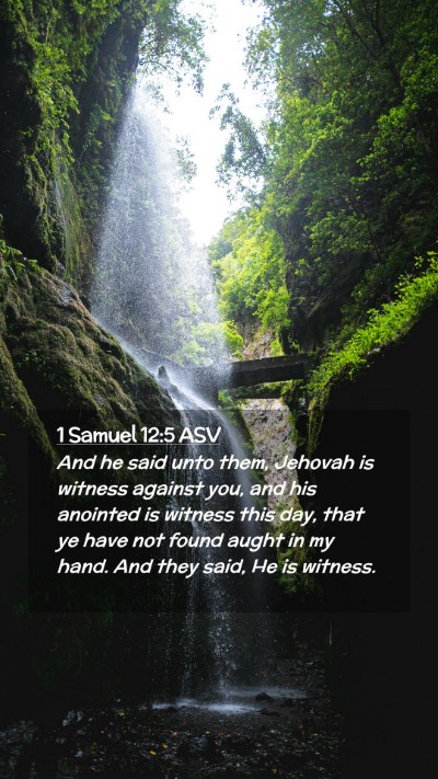 Picture 02 - 1 Samuel 12:5 ASV Mobile Phone Wallpaper - And he said unto them, Jehovah is witness against - Mobile Bible Verse Wallpaper