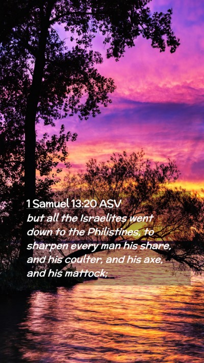 Picture 02 - 1 Samuel 13:20 ASV Mobile Phone Wallpaper - but all the Israelites went down to the - Mobile Bible Verse Wallpaper