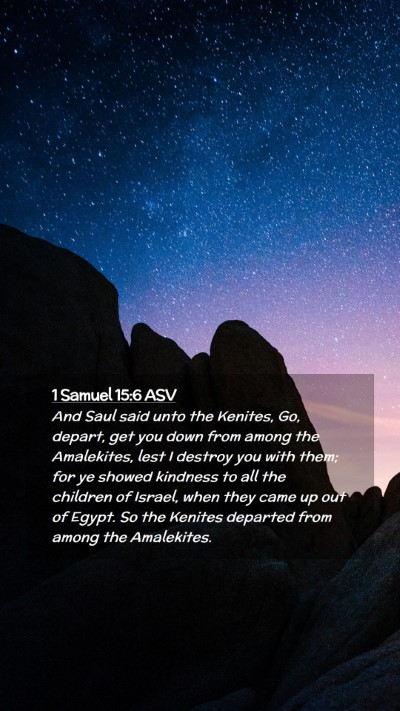 Picture 02 - 1 Samuel 15:6 ASV Mobile Phone Wallpaper - And Saul said unto the Kenites, Go, depart, get - Mobile Bible Verse Wallpaper
