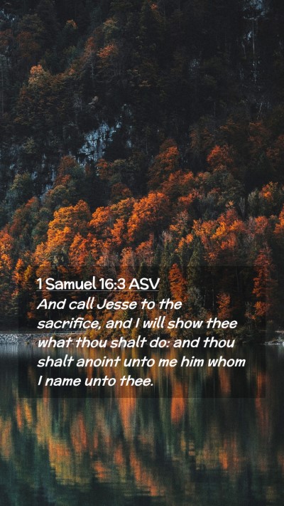 Picture 02 - 1 Samuel 16:3 ASV Mobile Phone Wallpaper - And call Jesse to the sacrifice, and I will show - Mobile Bible Verse Wallpaper