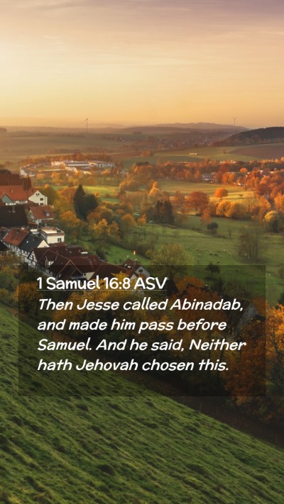 Picture 02 - 1 Samuel 16:8 ASV Mobile Phone Wallpaper - Then Jesse called Abinadab, and made him pass - Mobile Bible Verse Wallpaper