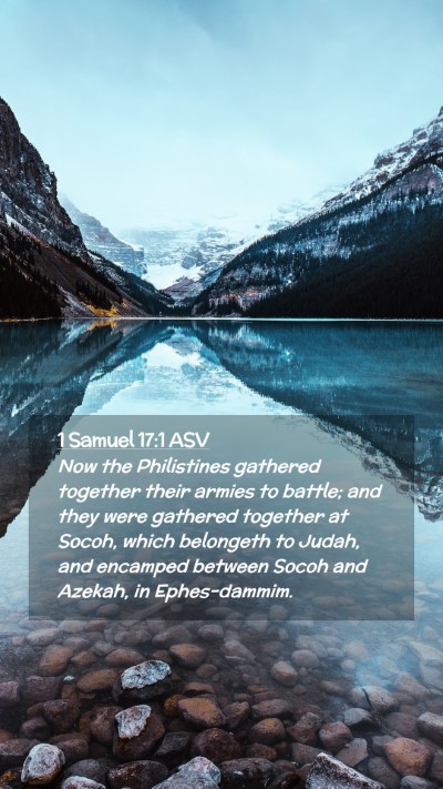Picture 02 - 1 Samuel 17:1 ASV Mobile Phone Wallpaper - Now the Philistines gathered together their - Mobile Bible Verse Wallpaper