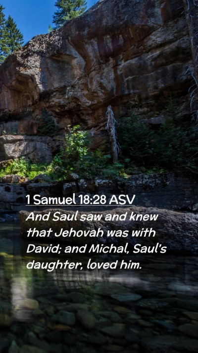 Picture 02 - 1 Samuel 18:28 ASV Mobile Phone Wallpaper - And Saul saw and knew that Jehovah was with - Mobile Bible Verse Wallpaper