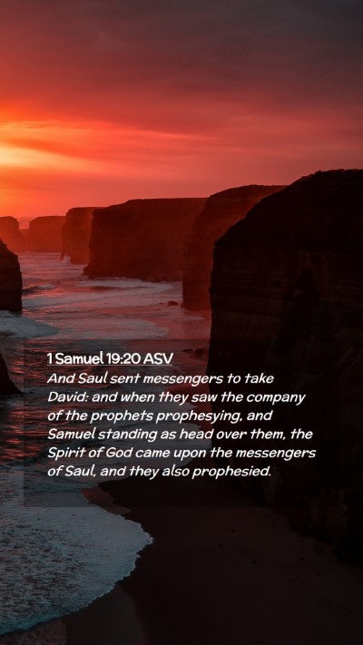 Picture 02 - 1 Samuel 19:20 ASV Mobile Phone Wallpaper - And Saul sent messengers to take David: and when - Mobile Bible Verse Wallpaper