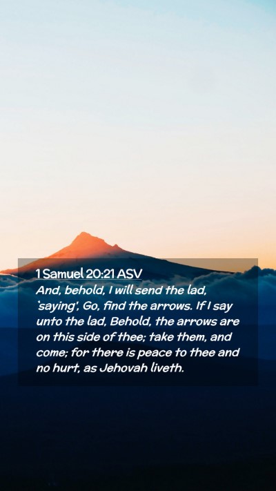 Picture 02 - 1 Samuel 20:21 ASV Mobile Phone Wallpaper - And, behold, I will send the lad, `saying', Go, - Mobile Bible Verse Wallpaper