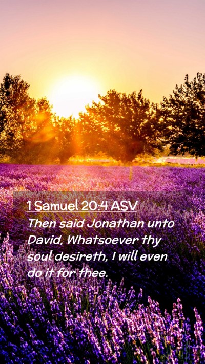 Picture 02 - 1 Samuel 20:4 ASV Mobile Phone Wallpaper - Then said Jonathan unto David, Whatsoever thy - Mobile Bible Verse Wallpaper