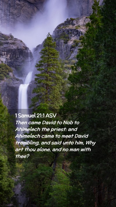 Picture 02 - 1 Samuel 21:1 ASV Mobile Phone Wallpaper - Then came David to Nob to Ahimelech the priest: - Mobile Bible Verse Wallpaper