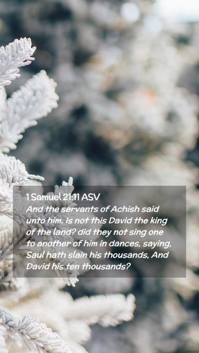 Picture 02 - 1 Samuel 21:11 ASV Mobile Phone Wallpaper - And the servants of Achish said unto him, Is not - Mobile Bible Verse Wallpaper