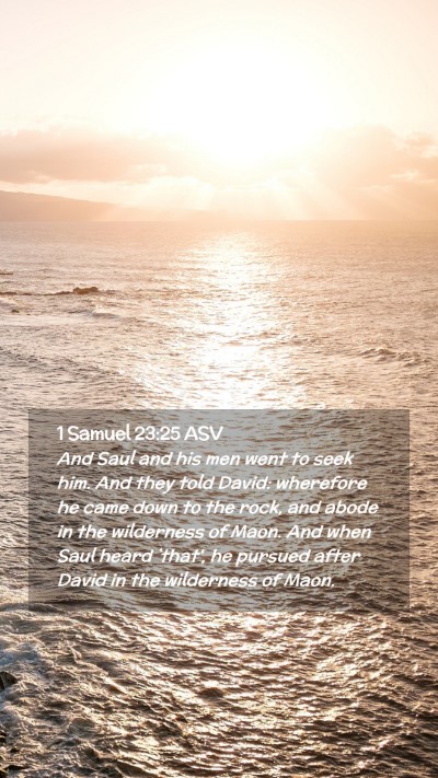 Picture 02 - 1 Samuel 23:25 ASV Mobile Phone Wallpaper - And Saul and his men went to seek him. And they - Mobile Bible Verse Wallpaper