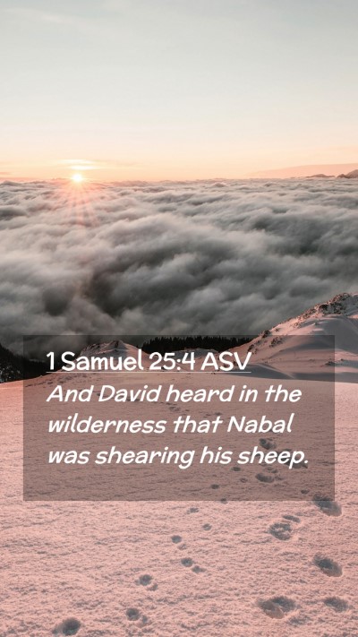 Picture 02 - 1 Samuel 25:4 ASV Mobile Phone Wallpaper - And David heard in the wilderness that Nabal was - Mobile Bible Verse Wallpaper