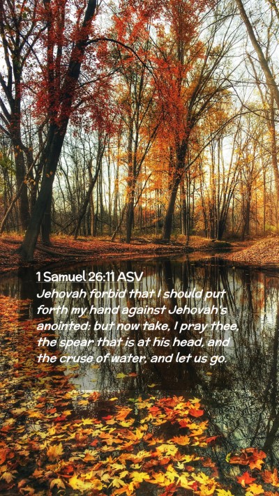 Picture 02 - 1 Samuel 26:11 ASV Mobile Phone Wallpaper - Jehovah forbid that I should put forth my hand - Mobile Bible Verse Wallpaper