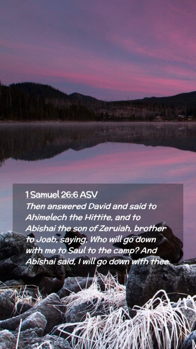Picture 02 - 1 Samuel 26:6 ASV Mobile Phone Wallpaper - Then answered David and said to Ahimelech the - Mobile Bible Verse Wallpaper