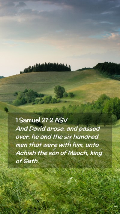 Picture 02 - 1 Samuel 27:2 ASV Mobile Phone Wallpaper - And David arose, and passed over, he and the six - Mobile Bible Verse Wallpaper