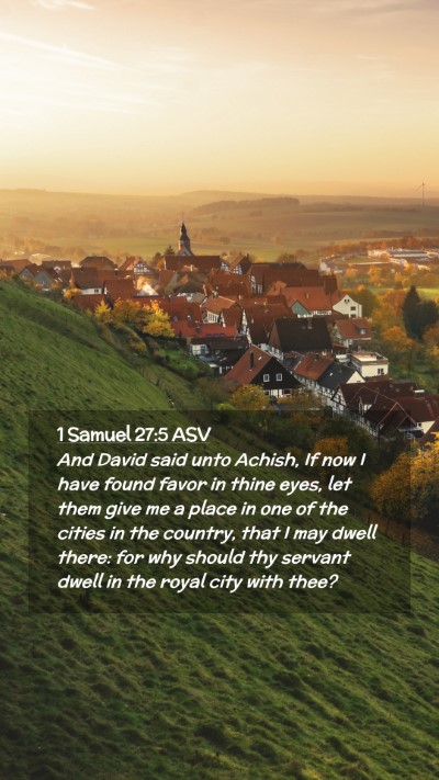 Picture 02 - 1 Samuel 27:5 ASV Mobile Phone Wallpaper - And David said unto Achish, If now I have found - Mobile Bible Verse Wallpaper