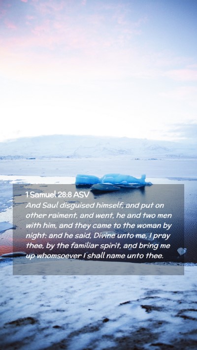 Picture 02 - 1 Samuel 28:8 ASV Mobile Phone Wallpaper - And Saul disguised himself, and put on other - Mobile Bible Verse Wallpaper