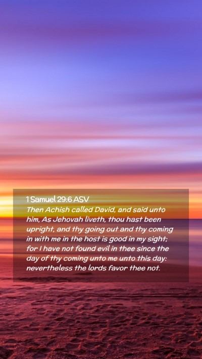 Picture 02 - 1 Samuel 29:6 ASV Mobile Phone Wallpaper - Then Achish called David, and said unto him, As - Mobile Bible Verse Wallpaper