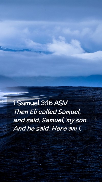Picture 02 - 1 Samuel 3:16 ASV Mobile Phone Wallpaper - Then Eli called Samuel, and said, Samuel, my son. - Mobile Bible Verse Wallpaper