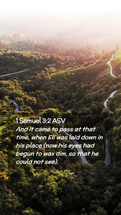 Picture 02 - 1 Samuel 3:2 ASV Mobile Phone Wallpaper - And it came to pass at that time, when Eli was - Mobile Bible Verse Wallpaper