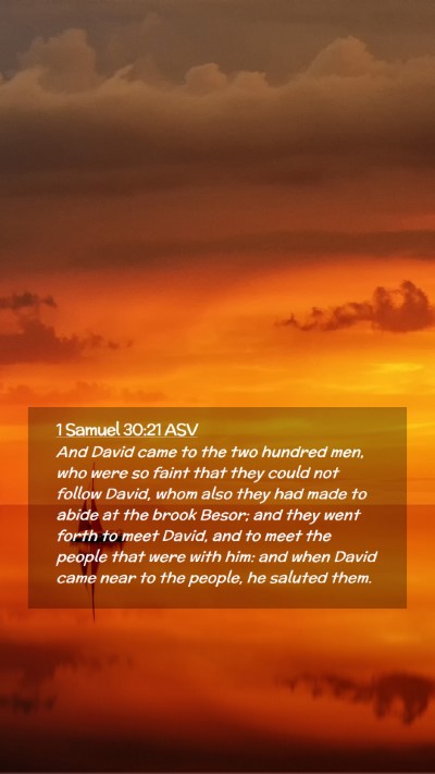 Picture 02 - 1 Samuel 30:21 ASV Mobile Phone Wallpaper - And David came to the two hundred men, who were - Mobile Bible Verse Wallpaper