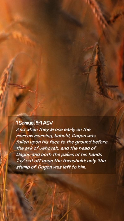 Picture 02 - 1 Samuel 5:4 ASV Mobile Phone Wallpaper - And when they arose early on the morrow morning, - Mobile Bible Verse Wallpaper