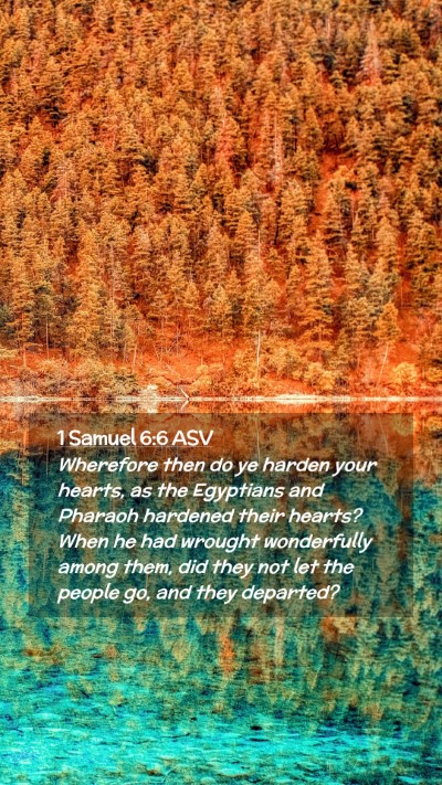 Picture 02 - 1 Samuel 6:6 ASV Mobile Phone Wallpaper - Wherefore then do ye harden your hearts, as the - Mobile Bible Verse Wallpaper