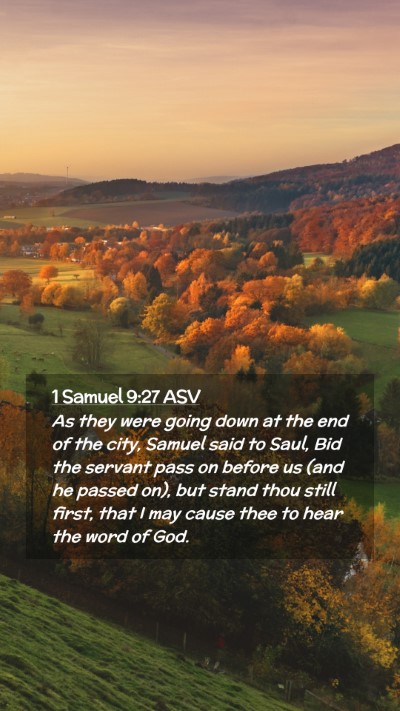 Picture 02 - 1 Samuel 9:27 ASV Mobile Phone Wallpaper - As they were going down at the end of the city, - Mobile Bible Verse Wallpaper