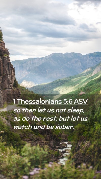Picture 02 - 1 Thessalonians 5:6 ASV Mobile Phone Wallpaper - so then let us not sleep, as do the rest, but let - Mobile Bible Verse Wallpaper