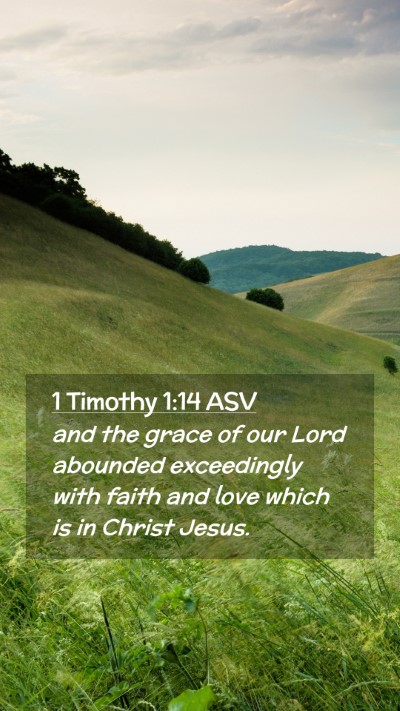 Picture 02 - 1 Timothy 1:14 ASV Mobile Phone Wallpaper - and the grace of our Lord abounded exceedingly - Mobile Bible Verse Wallpaper