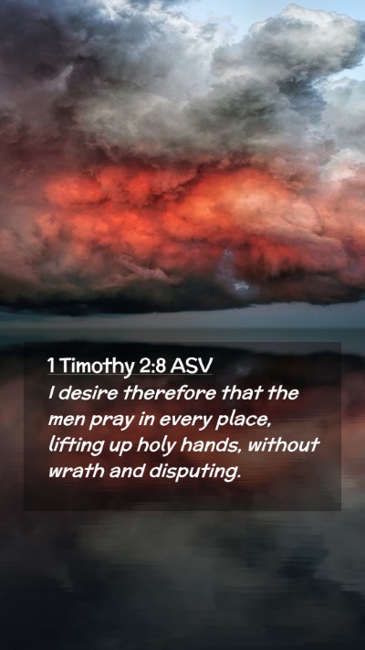 Picture 02 - 1 Timothy 2:8 ASV Mobile Phone Wallpaper - I desire therefore that the men pray in every - Mobile Bible Verse Wallpaper