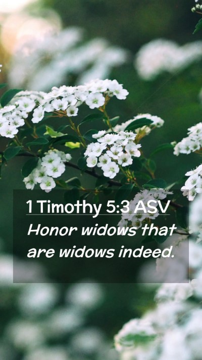 Picture 02 - 1 Timothy 5:3 ASV Mobile Phone Wallpaper - Honor widows that are widows - Mobile Bible Verse Wallpaper