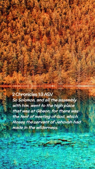 Picture 02 - 2 Chronicles 1:3 ASV Mobile Phone Wallpaper - So Solomon, and all the assembly with him, went - Mobile Bible Verse Wallpaper