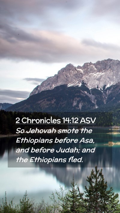 Picture 02 - 2 Chronicles 14:12 ASV Mobile Phone Wallpaper - So Jehovah smote the Ethiopians before Asa, and - Mobile Bible Verse Wallpaper