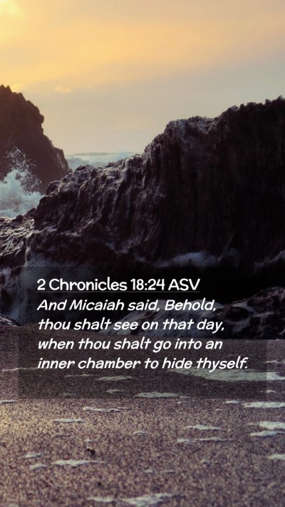 Picture 02 - 2 Chronicles 18:24 ASV Mobile Phone Wallpaper - And Micaiah said, Behold, thou shalt see on that - Mobile Bible Verse Wallpaper