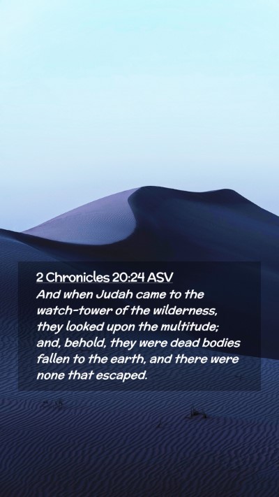 Picture 02 - 2 Chronicles 20:24 ASV Mobile Phone Wallpaper - And when Judah came to the watch-tower of the - Mobile Bible Verse Wallpaper